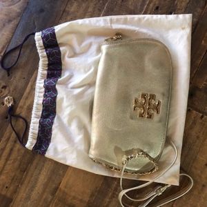 Gold Tory Burch Shoulder Bag